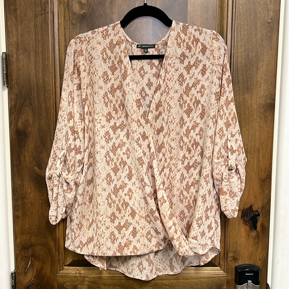 Adrianna Papell Wrap Front Blouse